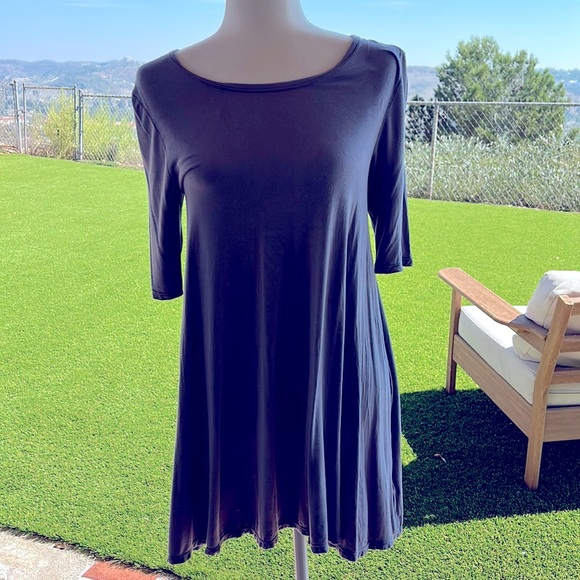 Free People We The Free scoop neck lavender-gray knit keyhole tunic top size Sm - Picture 1 of 5